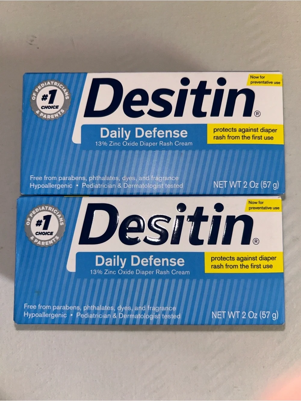 2x Desitin Daily Defense Diaper Rash Cream